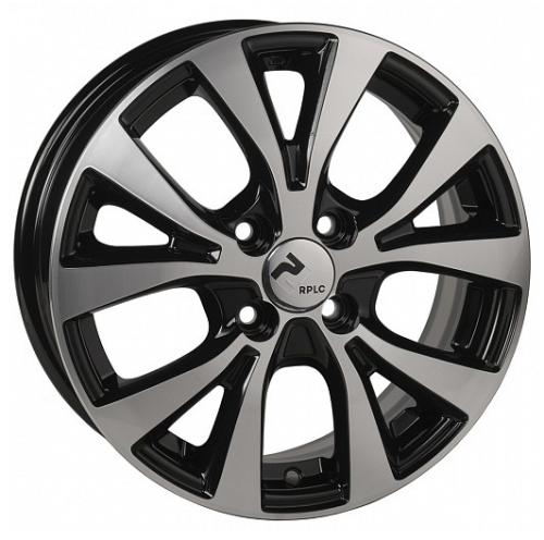 Диски RPLC HY161 6 х 15 4*100 Et: 46 Dia: 54.1 черный с проточкой глянцевый