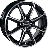 Диски AERO V2101 5.5 х 14 4*98 Et: 38 Dia: 58.6 черный с проточкой глянцевый