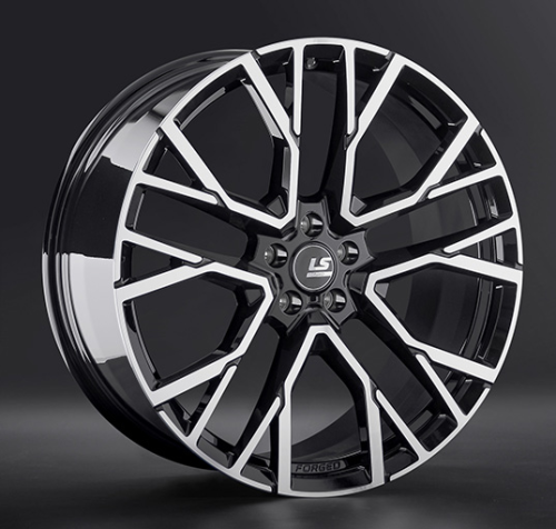 Диски LS Forged FG07  10 х 21 5*112 Et: 52 Dia: 66.6 черный полностью полированный