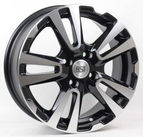 Диски RST  R065 6 х 15 4*100 Et: 50 Dia: 60.1 черный с проточкой глянцевый