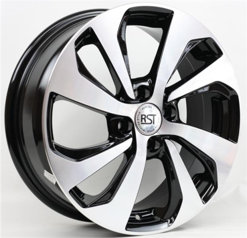 Диски RST R005 6 х 15 4*100 Et: 40 Dia: 60.1 черный с проточкой глянцевый