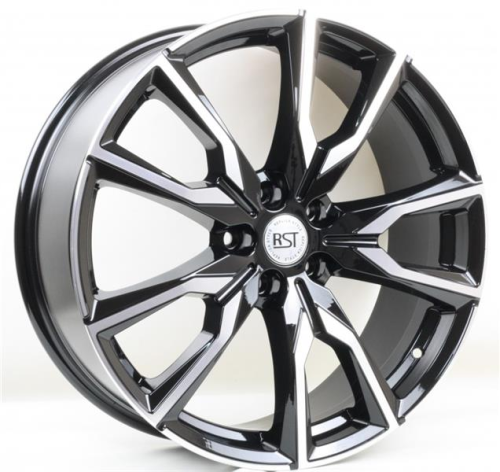 Диски RST R012 8 х 20 5*114,3 Et: 30 Dia: 60.1 черный с проточкой глянцевый