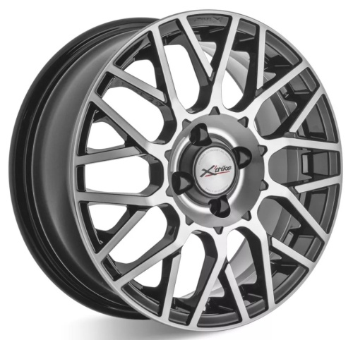 Диски X'trike X-132 6 х 15 4*100 Et: 46 Dia: 60.1 черный с проточкой глянцевый