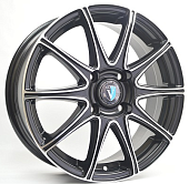 Диски VENTI 1716 7 х 17 4*100 Et: 40 Dia: 60.1 черный с проточкой глянцевый