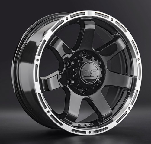 Диски LS wheels LS1289 7.5 х 17 6*139,7 Et: 25 Dia: 106.1 черный с полированным ободом