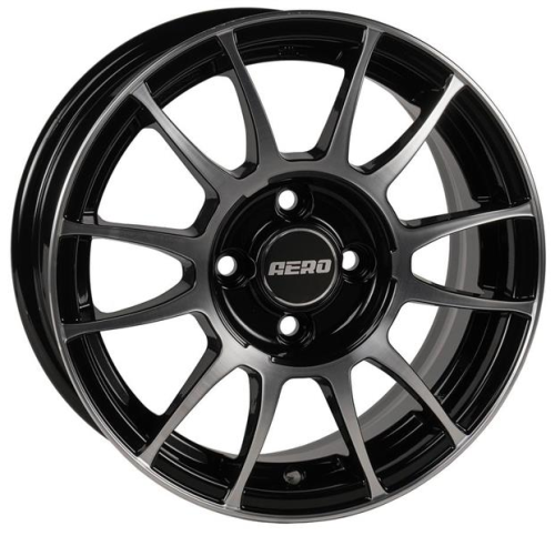 Диски AERO V2037 6 х 14 4*100 Et: 38 Dia: 67.1 черный с проточкой глянцевый
