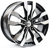 Диски RST R047 7 х 17 5*105 Et: 42 Dia: 56.6 черный с проточкой глянцевый