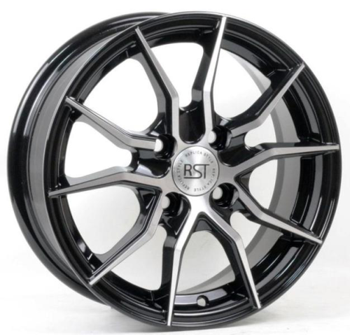 Диски RST R014 5.5 х 14 4*98 Et: 33 Dia: 58.6 черный с проточкой глянцевый