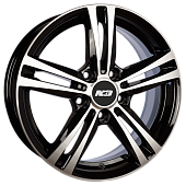 Диски N2O V2217 6 х 16 5*100 Et: 38 Dia: 57.1 черный с проточкой глянцевый
