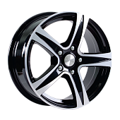 Диски Скад Sakura 6.5 х 15 5*108 Et: 40 Dia: 58.1 черный с проточкой глянцевый