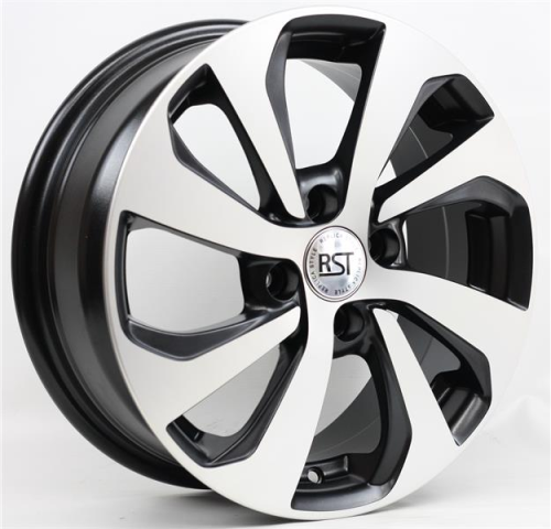 Диски RST R005 6 х 15 4*100 Et: 46 Dia: 54.1 черный с проточкой матовый