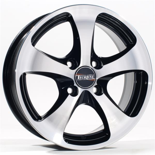 Диски Tech Line 403 5.5 х 14 5*100 Et: 35 Dia: 57.1 черный с проточкой глянцевый