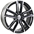 Диски RST R076 6 х 16 4*100 Et: 48 Dia: 54.1 черный с проточкой глянцевый
