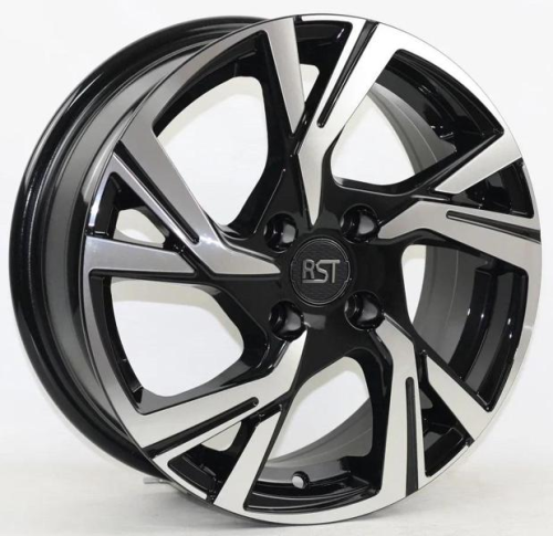 Диски RST R075 6 х 15 4*100 Et: 40 Dia: 60.1 черный с проточкой глянцевый