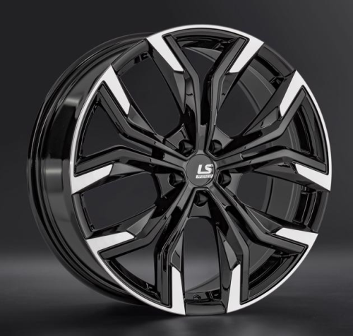 Диски LS wheels FlowForming RC92 7.5 х 18 5*112 Et: 50 Dia: 66.6 черный полностью полированный
