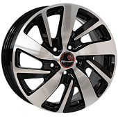 Диски RST R166 6 х 16 4*100 Et: 50 Dia: 60.1 черный с проточкой глянцевый