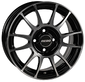 Диски AERO V2037 6 х 14 4*98 Et: 35 Dia: 58.6 черный с проточкой глянцевый