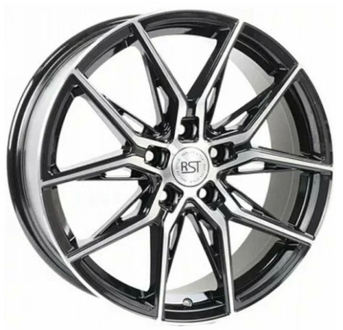 Диски RST R218 7.5 х 18 5*112 Et: 45 Dia: 66.6 черный с проточкой глянцевый