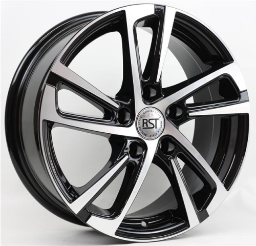 Диски RST R046 6.5 х 16 5*114,3 Et: 46 Dia: 67.1 черный с проточкой глянцевый