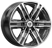 Диски K&K R8 (КС1174) 7.5 х 17 6*139,7 Et: 25 Dia: 106.1 черный с проточкой глянцевый