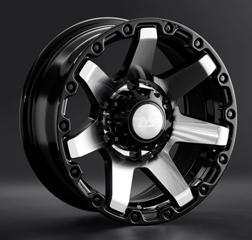 Диски LS wheels LS873 7 х 15 6*139,7 Et: 10 Dia: 106.1 черный полностью полированный