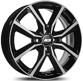 Диски N2O V2271 6 х 16 4*98 Et: 37 Dia: 58.5 черный с проточкой глянцевый