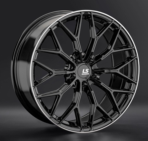 Диски LS wheels FlowForming RC69 8.5 х 19 5*112 Et: 35 Dia: 66.6 черный с полированным ободом