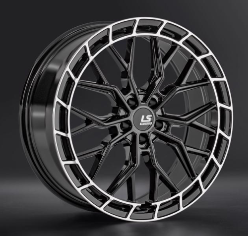 Диски LS wheels FlowForming RC97 8.5 х 20 5*108 Et: 30 Dia: 65.1 черный с полированным ободом