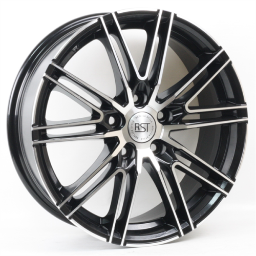 Диски RST R187 7 х 17 5*114,3 Et: 40 Dia: 66.1 черный с проточкой глянцевый