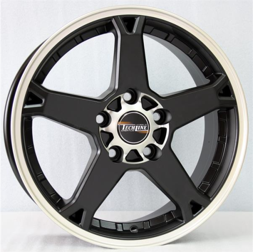 Диски Tech Line 756 7 х 17 5*114,3 Et: 38 Dia: 67.1 черный с проточкой матовый