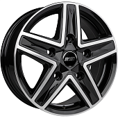 Диски N2O V2237 6.5 х 16 5*120 Et: 50 Dia: 65.1 черный с проточкой глянцевый