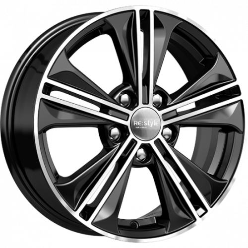 Диски K&K КС778 6 х 16 5*114,3 Et: 43 Dia: 67.1 черный с проточкой глянцевый