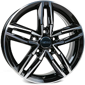 Диски AERO V2184 6 х 16 5*114,3 Et: 50 Dia: 67.1 черный с проточкой глянцевый