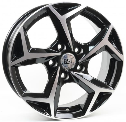 Диски RST R066 6.5 х 16 5*114,3 Et: 46 Dia: 67.1 черный с проточкой глянцевый