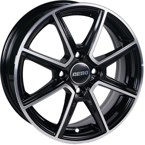 Диски AERO V2101 5.5 х 14 4*100 Et: 42 Dia: 67.1 черный с проточкой глянцевый