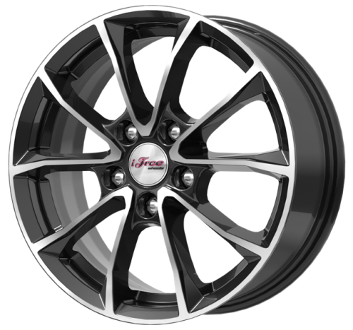 Диски iFree Джет 6.5 х 16 5*112 Et: 43 Dia: 57.1 черный с проточкой глянцевый